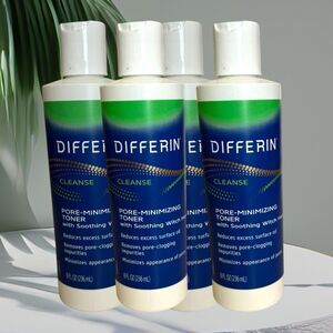 Differin Witch Hazel Toner for Face, Pore-Minimizing Toner 8oz Lot of 4